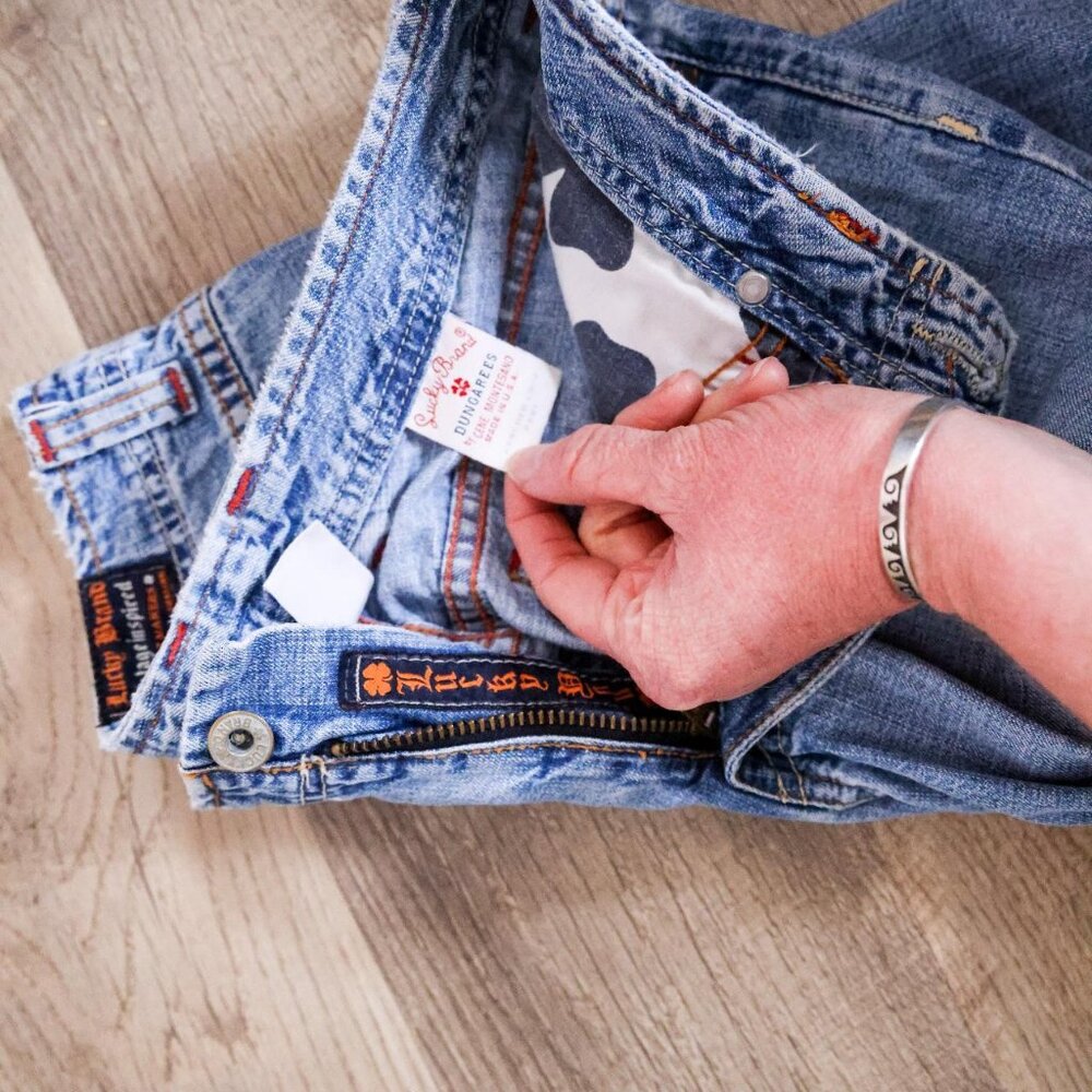 True Vintage Lucky Brand Crop Jeans Women's Size 28 Blue Denim Retro